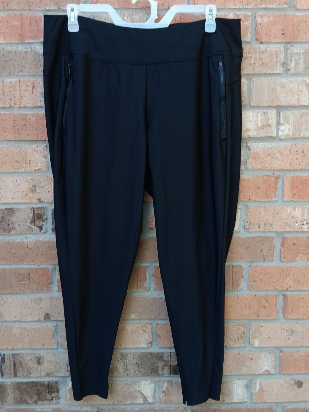 Member's Mark Womens City Pull On Pants Crop Raw Hem Stretch Black Size XXL - Picture 2 of 9